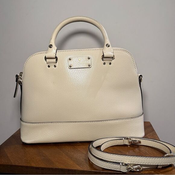 kate spade Handbags - Kate Spade Off White Leather Wellesley Rachelle Satchel